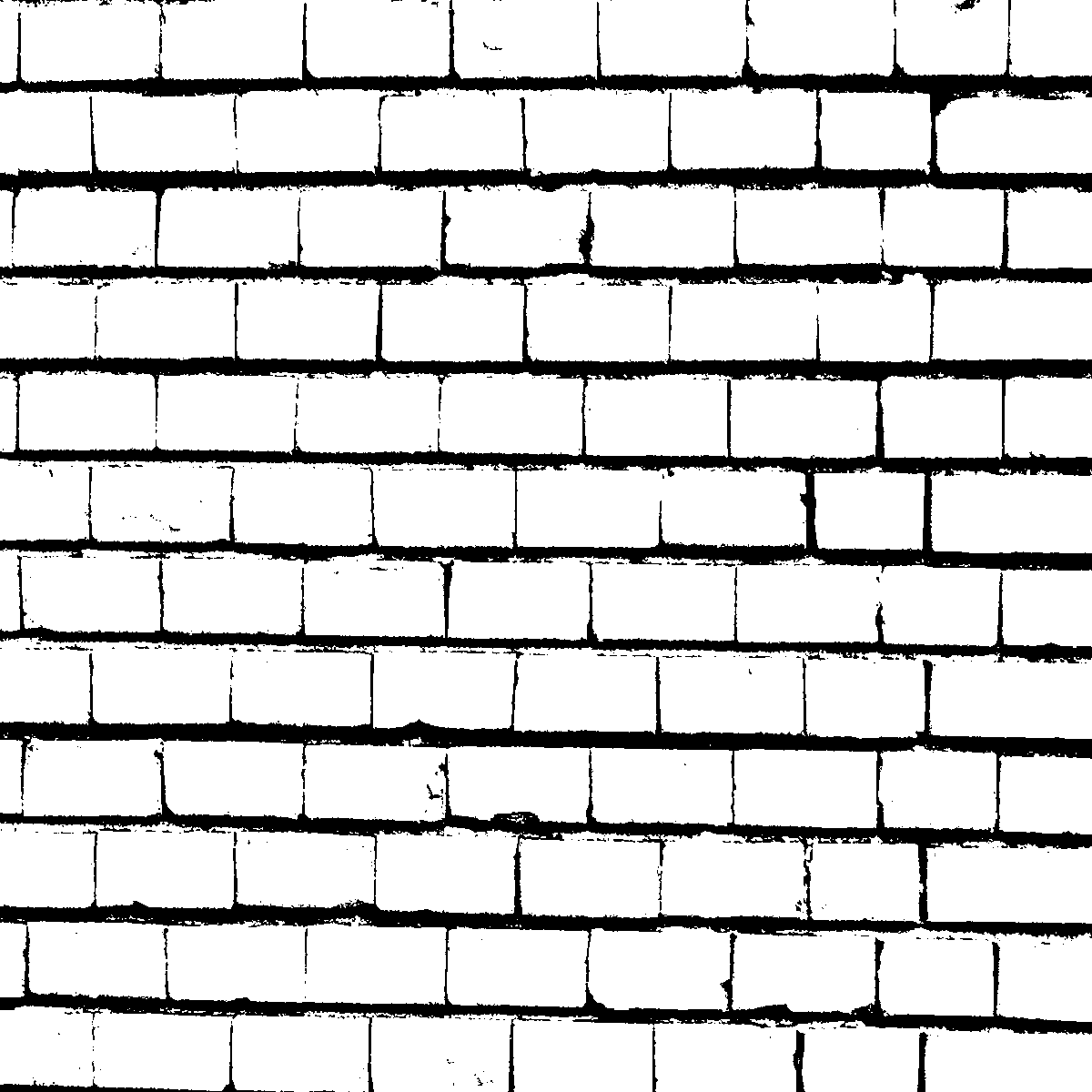 Brick Wall Black And White Drawing