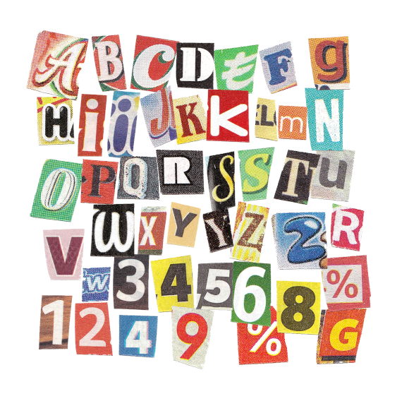Magazine Letter Cutouts Ransom Note (PNG Transparent) | OnlyGFX.com
